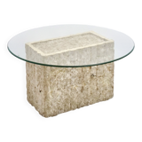 side table in travertine