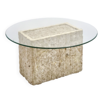 side table in travertine