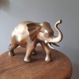 Elephant in vintage gilded brass