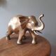 Elephant in vintage gilded brass