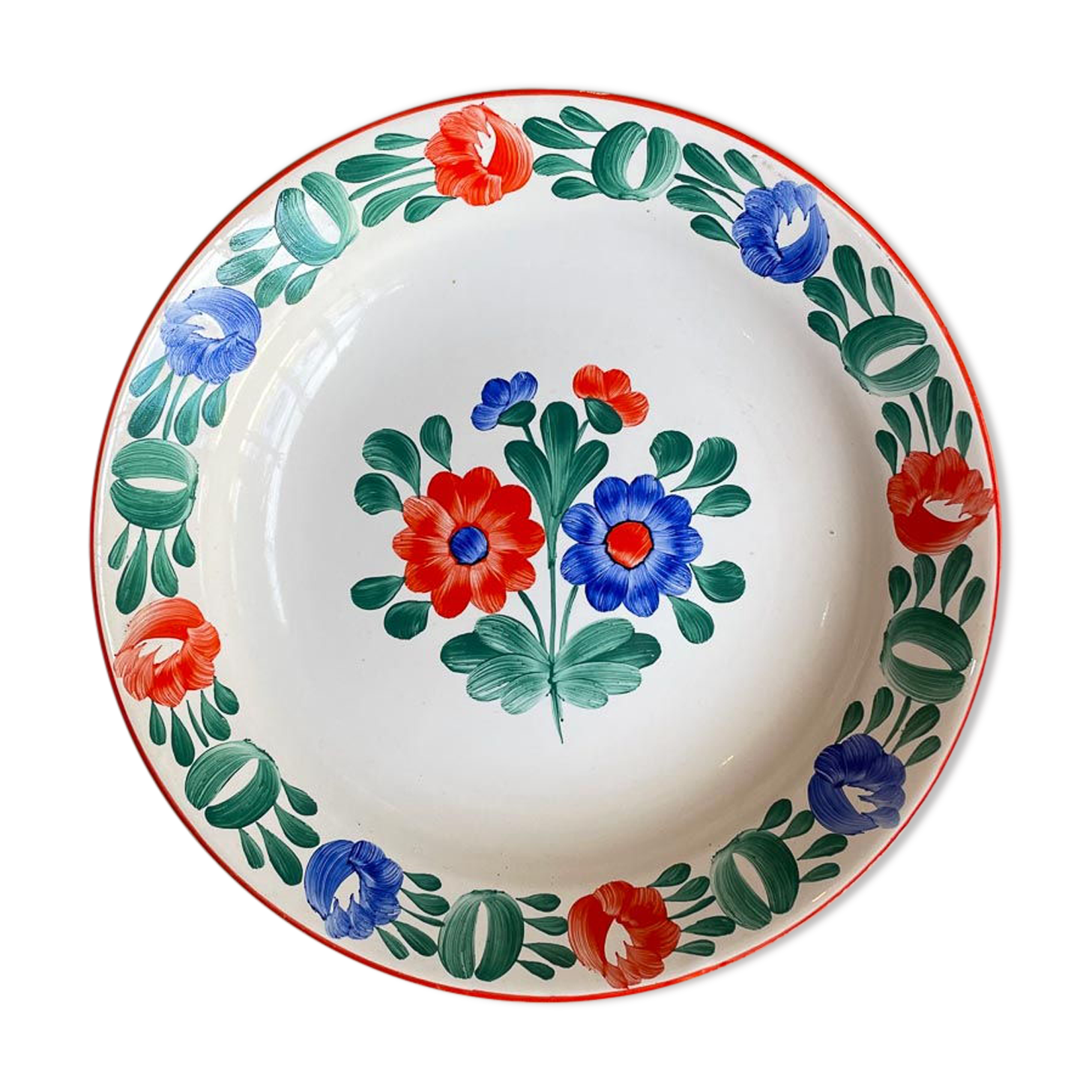 Vintage floral decorative plate from eastern countries