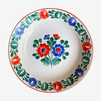 Vintage floral decorative plate from eastern countries