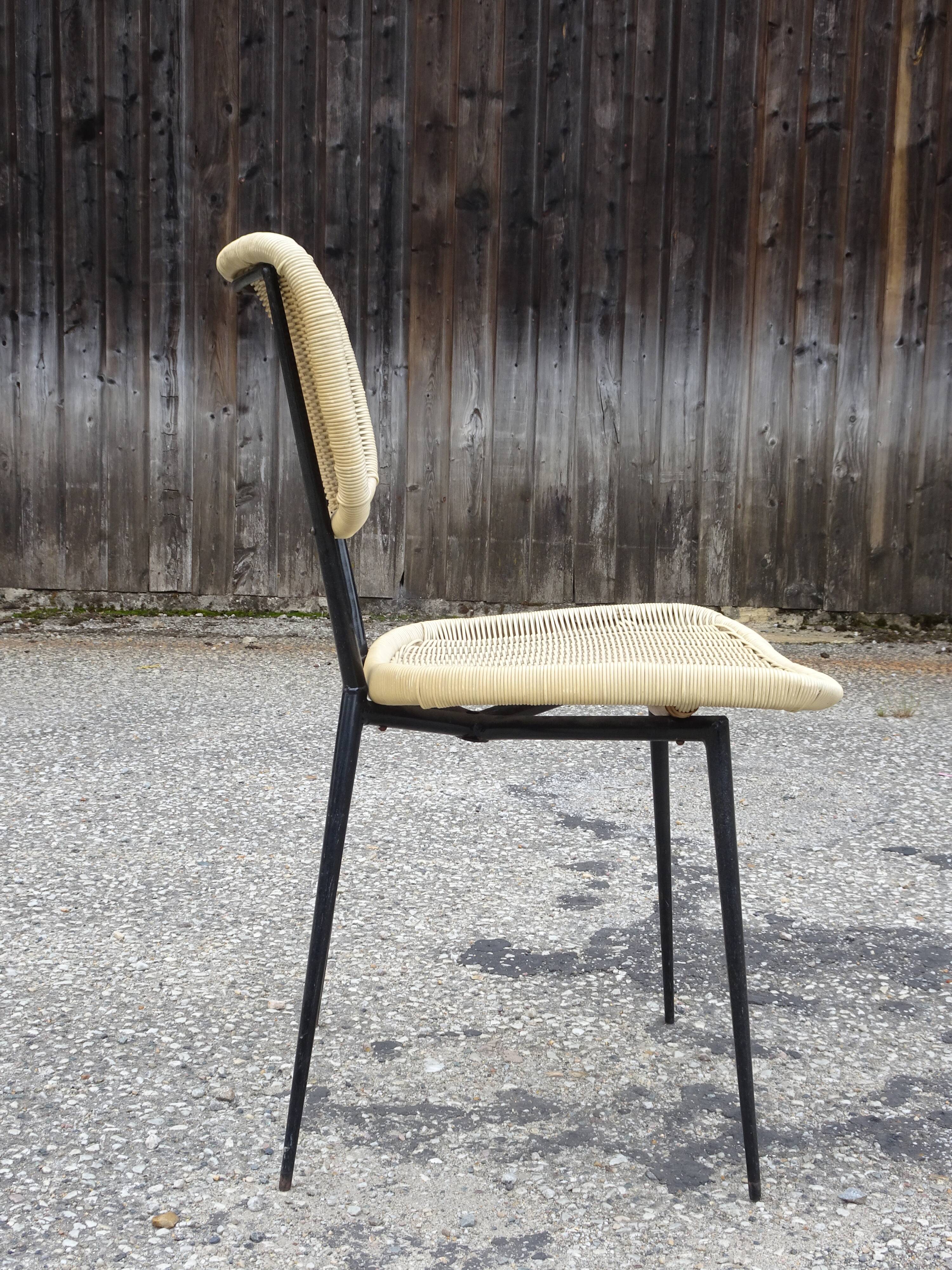 Chair model France, creation and edition Rougier around 1956.
