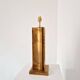 Vintage geometric brass lamp foot, Italy circa 1970