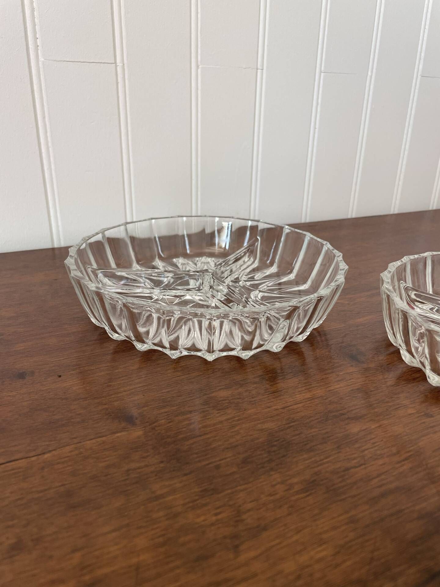 Set of 2 antique glass bowls
