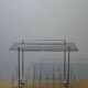 Rolling furniture serving for HIFI vinyl storage chrome & smoked glass 1970s
