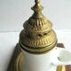 Paris porcelain inkwell and gilded bronze, Empire Charles X style