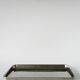 Vintage rectangular stainless steel tray, 1970, 31 x 17.5 cm