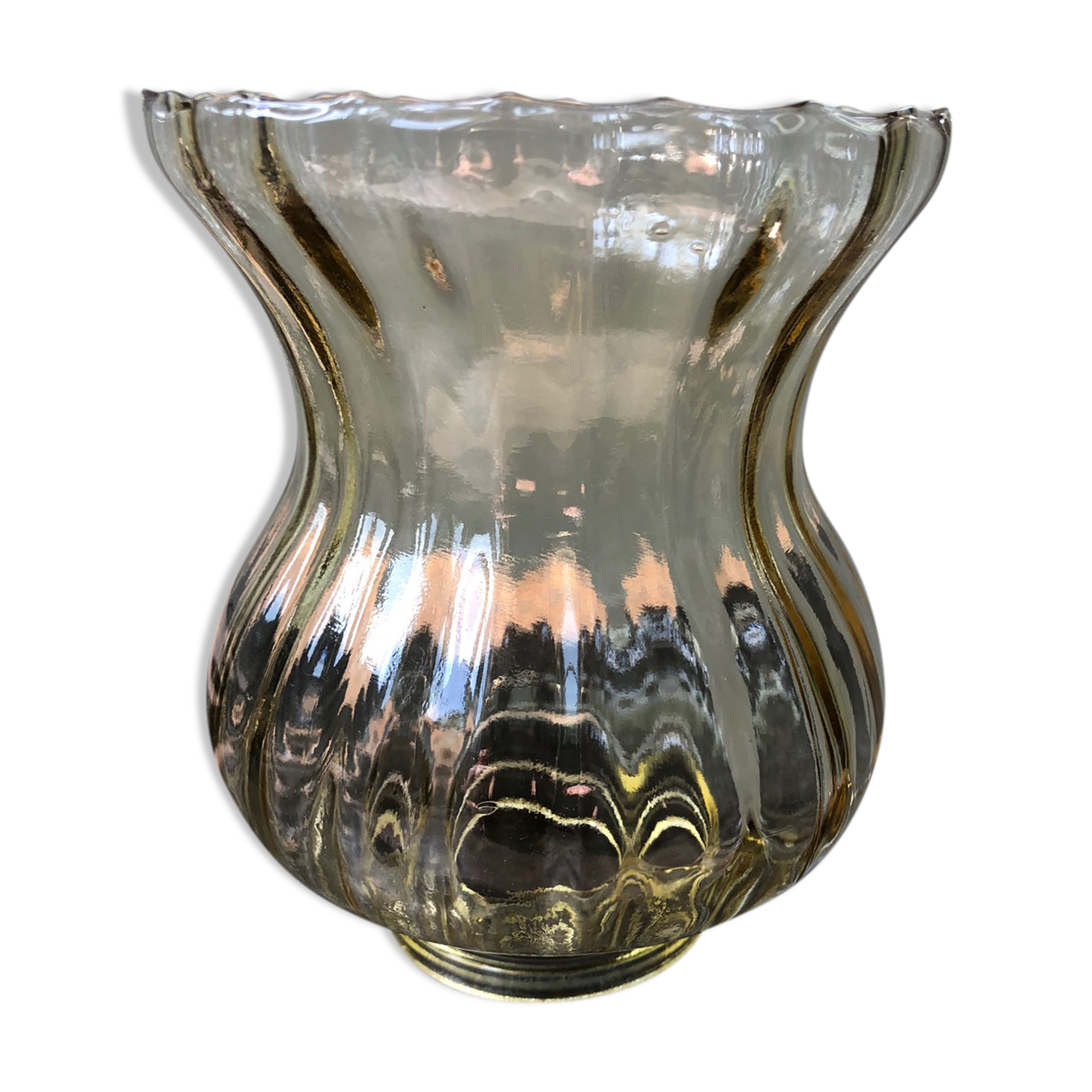 Tulipe en verre jaune