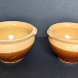 2 antique stoneware bowls
