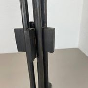 Large brutalist bronze candleholder by Manfred Bergmeister, Germany, 1970s