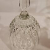 4 old crystal glasses