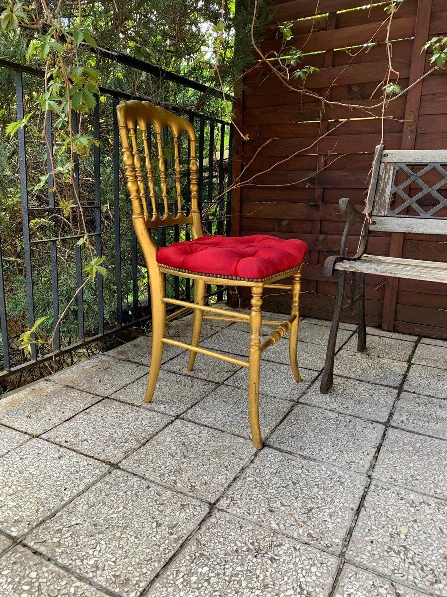 Chaise de salle à manger Chiavari italienne du 19ème siècle