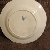 4 assiettes faïence gien xix modèle coq et pivoine export rare