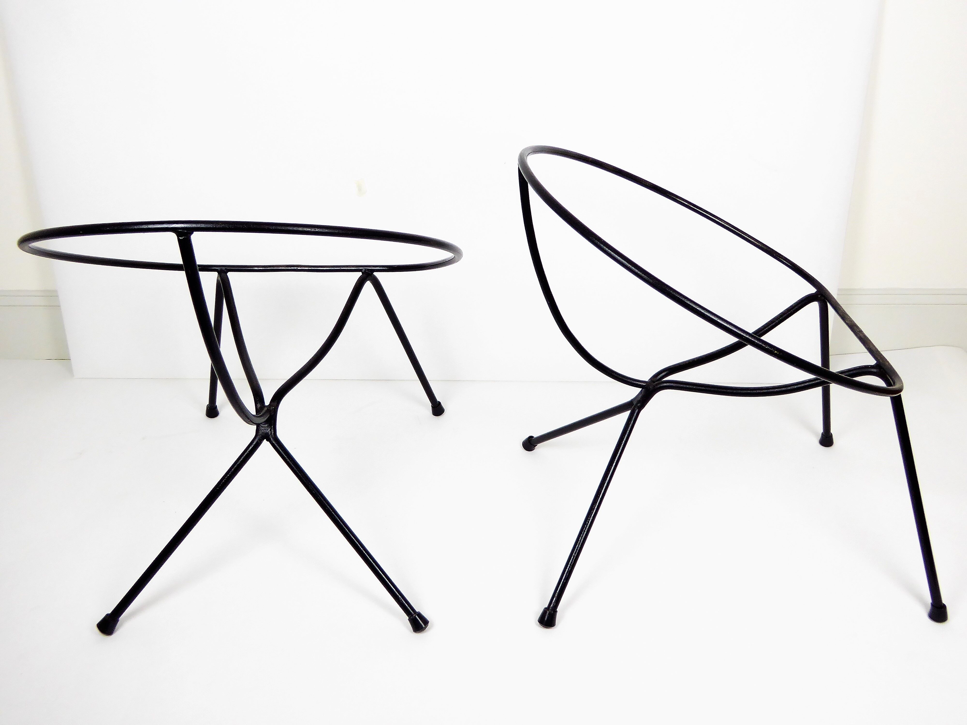 Rattan armchairs 1950