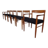 Danish Teak Dining Chairs by H. W. Klein for Bramin, 1960s, Set of 6