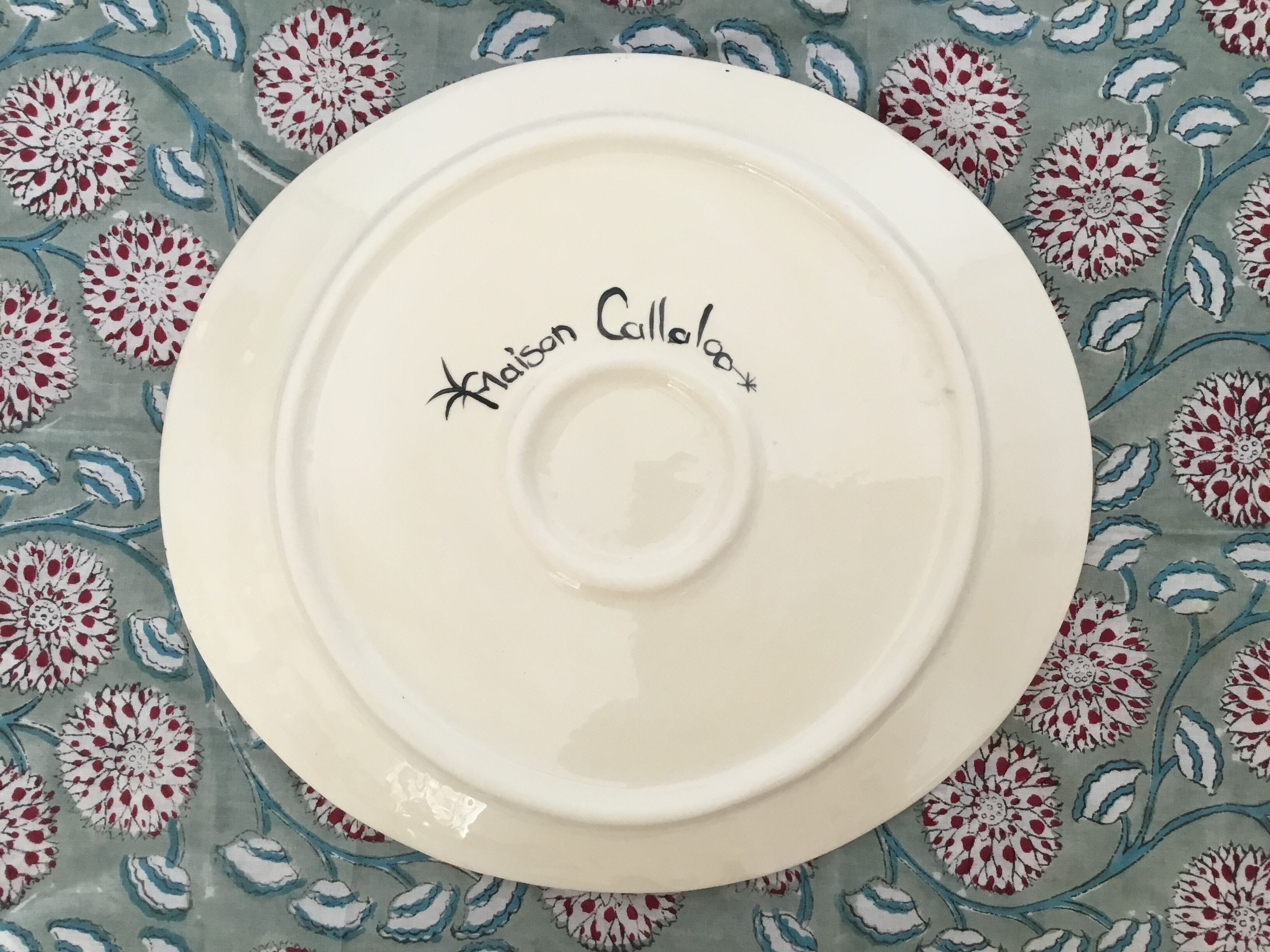 Hand-painted ceramic plate