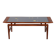 Teak and frosted glass coffee table, Italy 1960.