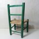Ancienne chaise paillée en bois pour enfant Vintage