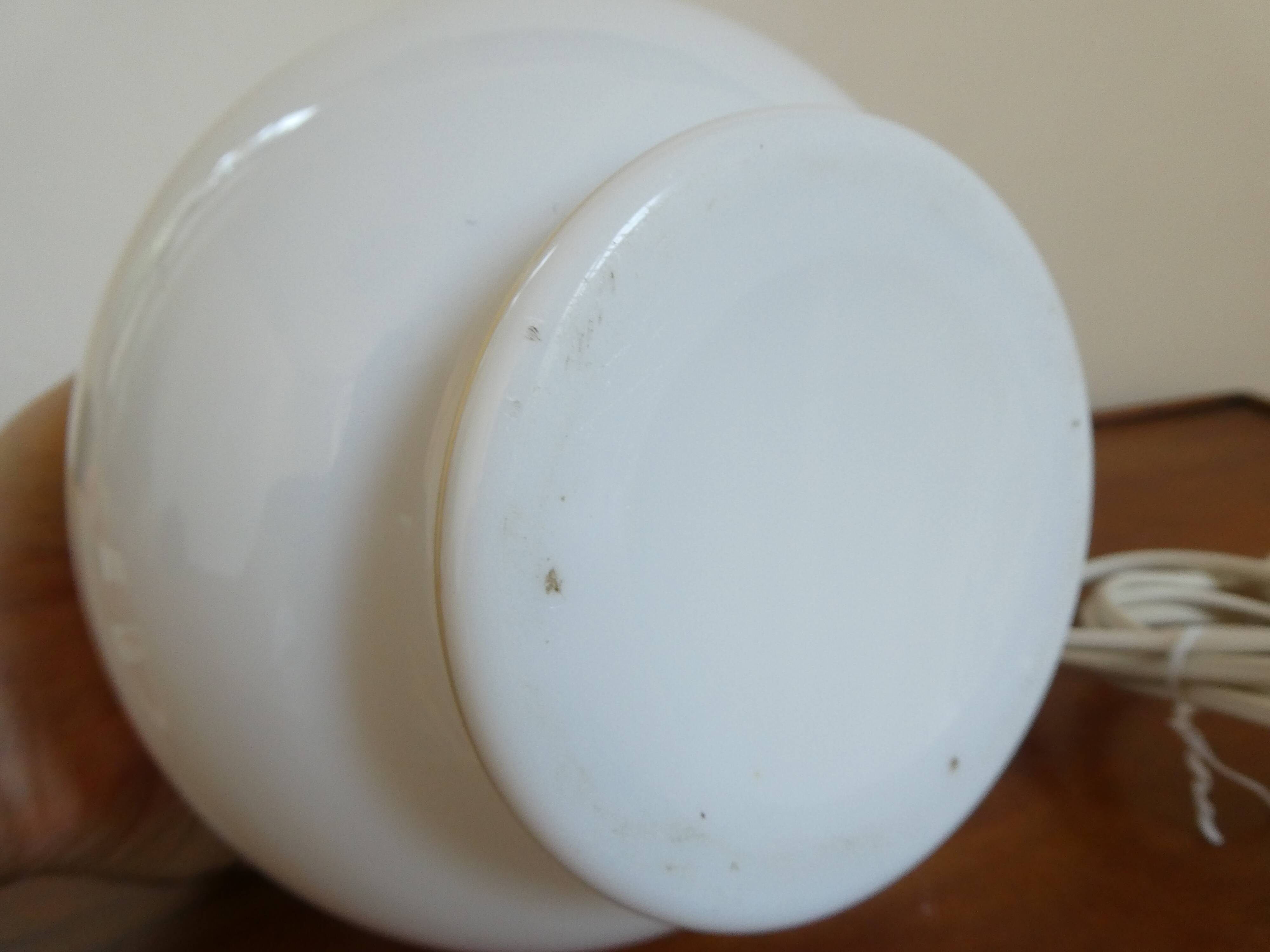 Vintage 1960s pear-shaped opaline lamp base