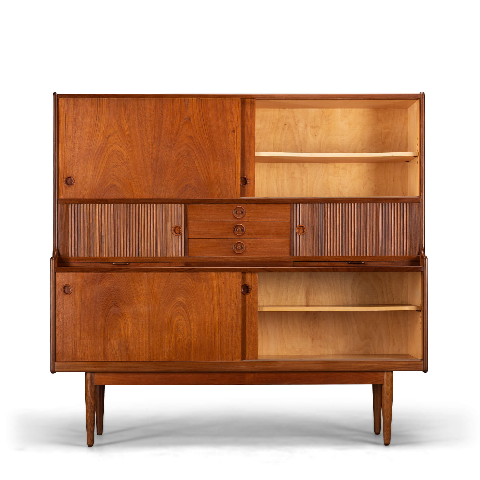 Teak High Sideboard by Johannes Andersen for J. Skaaning & Son, 1960s