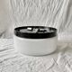 Vintage round ceiling light in white opaline and Bakelite