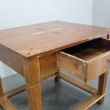 1930s Restored Antique Oak Table, Czechoslovakia