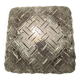 Vintage square ceiling light in woven moulded glass