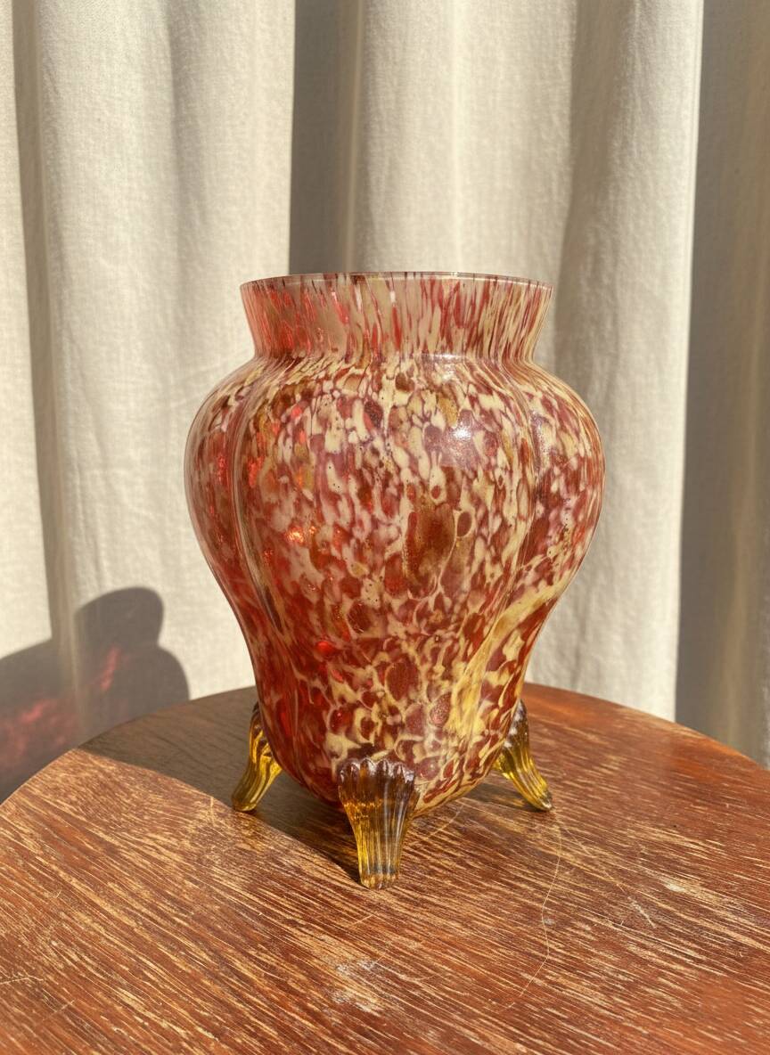 Large glass vase from Clichy