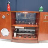 Art deco bar system in walnut