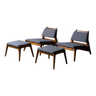 Heinz Heger - Pair of "hunting chairs" with hocker