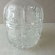 Old carved crystal decanter, star décor