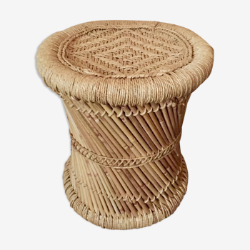 Table rattan bamboo rope