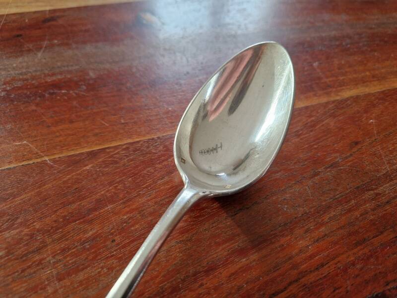 Alfénide, Christofle - Silver-plated table spoon