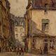 Watercolour view of Paris Rue des Ecouffes signed Gustave Gautier-Gallet 1880-1950