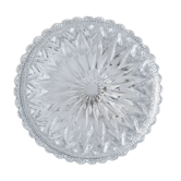 Plafonnier rond en verre moulé