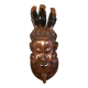 Old large African wall mask in carved wood