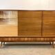 Multifunctional vintage highboard, rosewood, 60s
