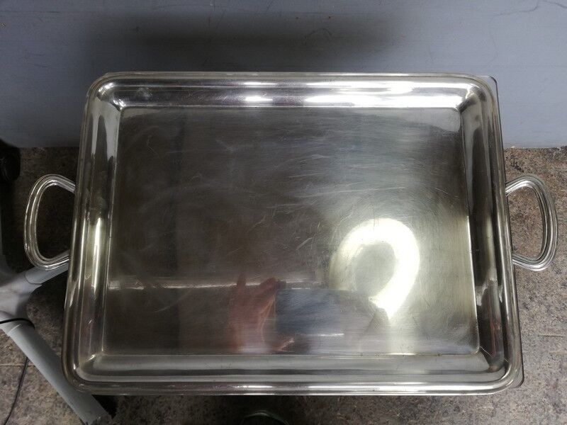 Silver metal plate / tray ep 1940 Stork punch