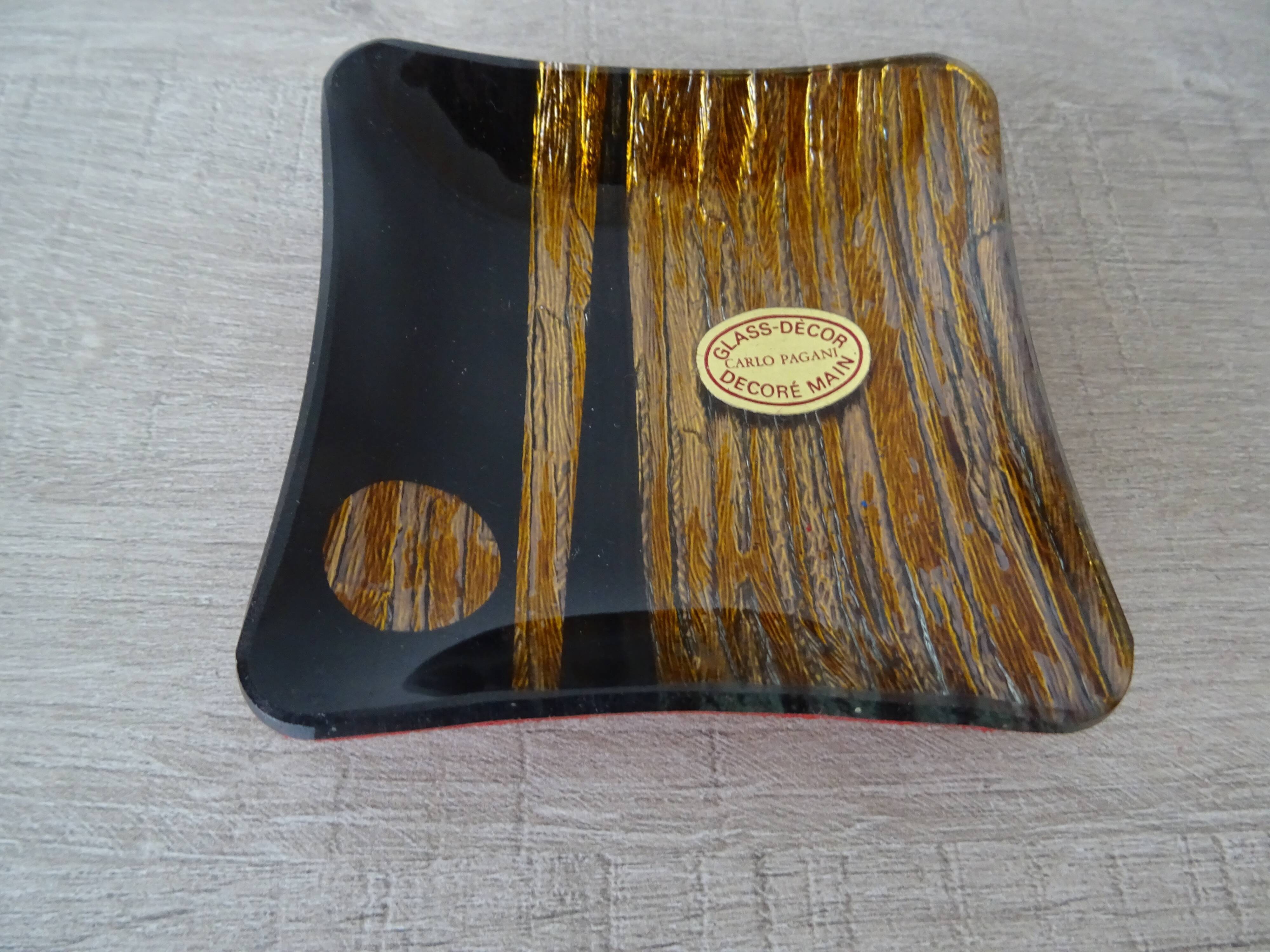 Ensemble  de 6 coupelles vide-poche verre murano Carlo Pagani