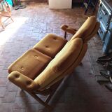 Vintage velvet bench