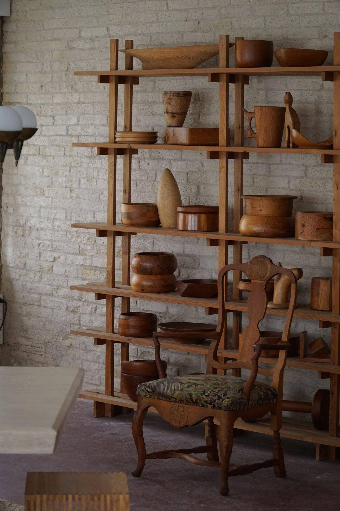 Classic Baroque style armchair in oak, made by a Danish cabinetmaker, 1930s.