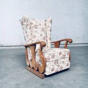 Set of High Wing Back Armchairs, 1900s