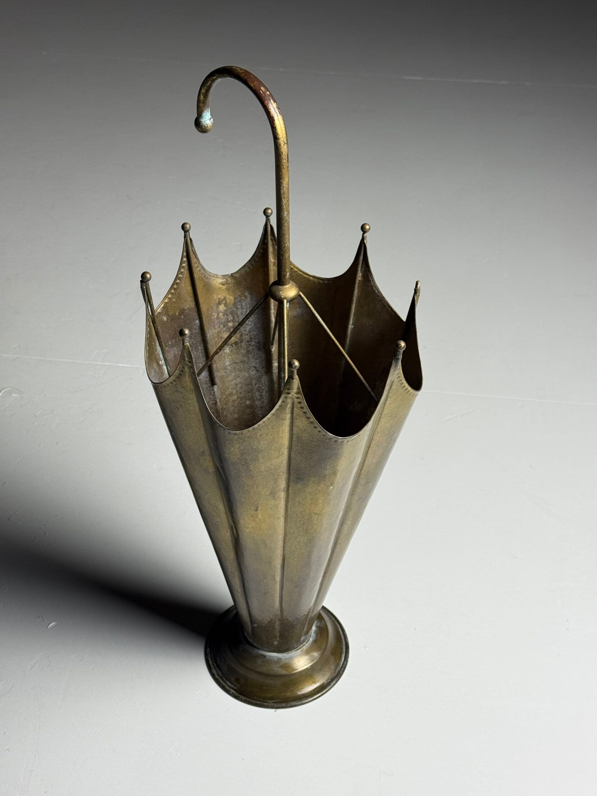 Vintage copper umbrella stand