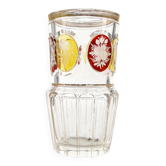 Verre Biedermeier, cristal, Bohême, République tchèque, 19e siècle