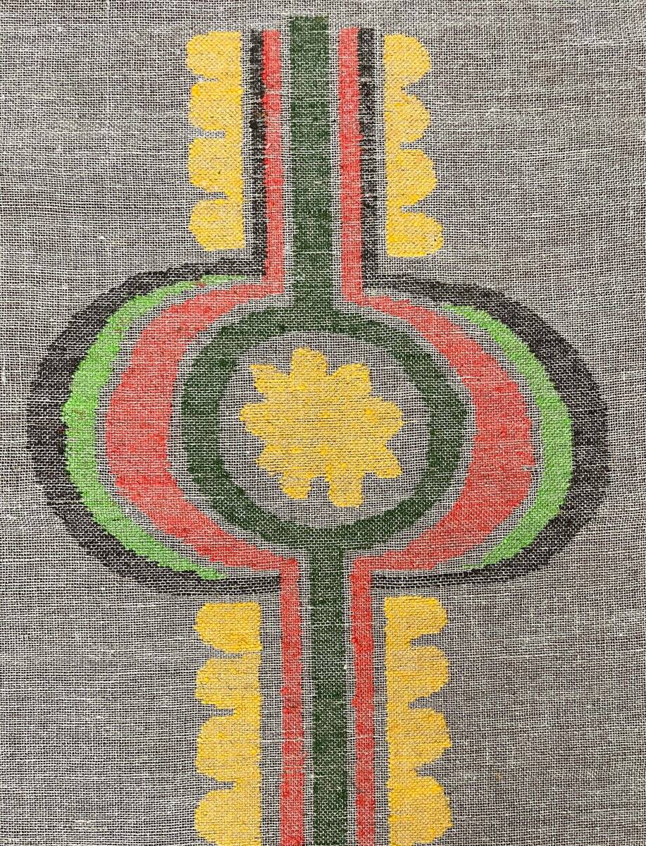 Modernist mid-century linen wall tapestry, Finland, 1960s