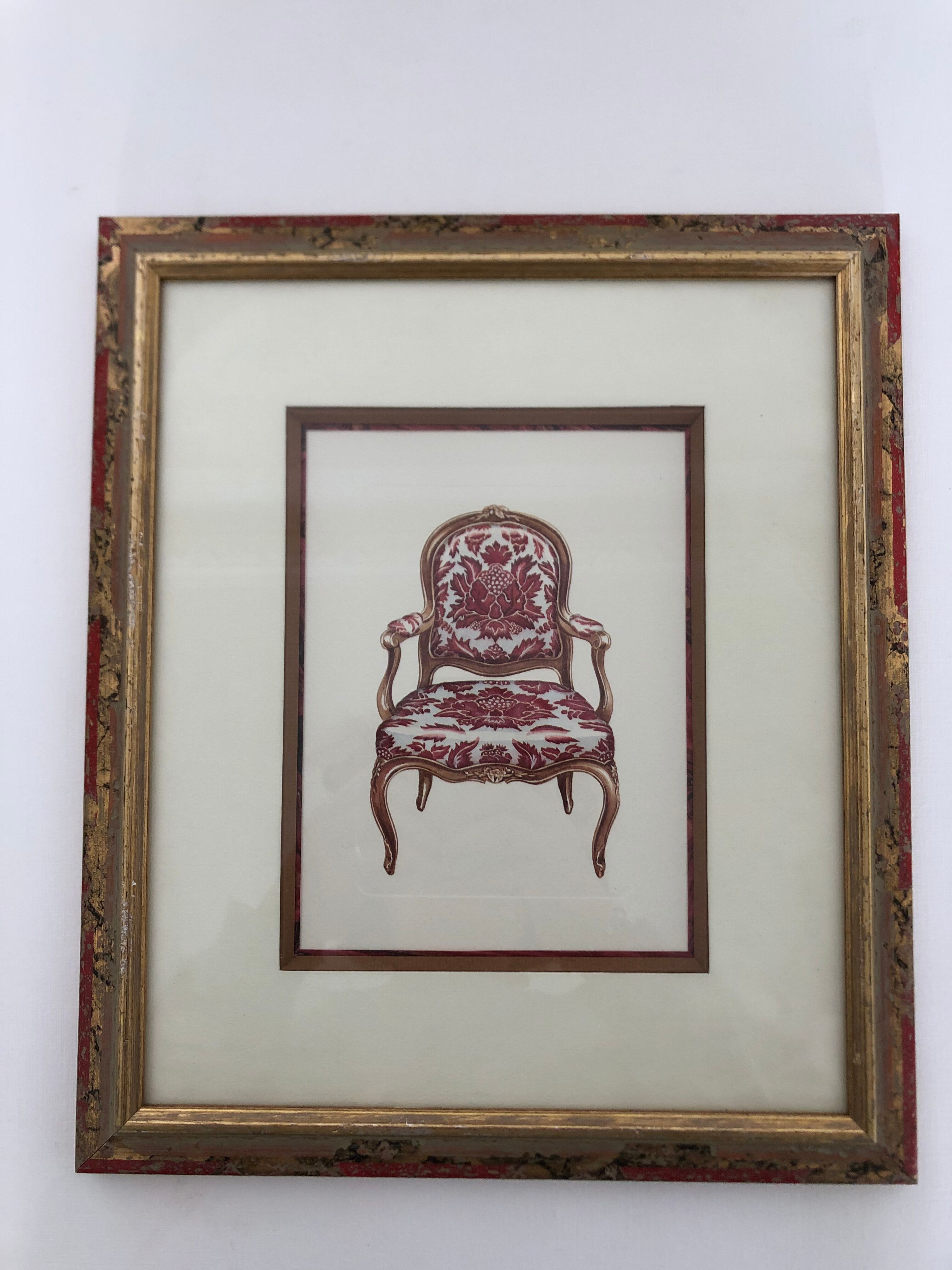 Pair of frames, tapestry