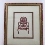 Pair of frames, tapestry