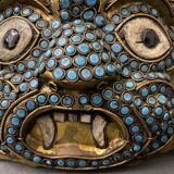 Ritual mask tibetan tibet demon protector mahakala stones