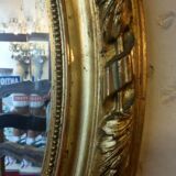 Mirror oval wood stuck and Golden State 110 x 68